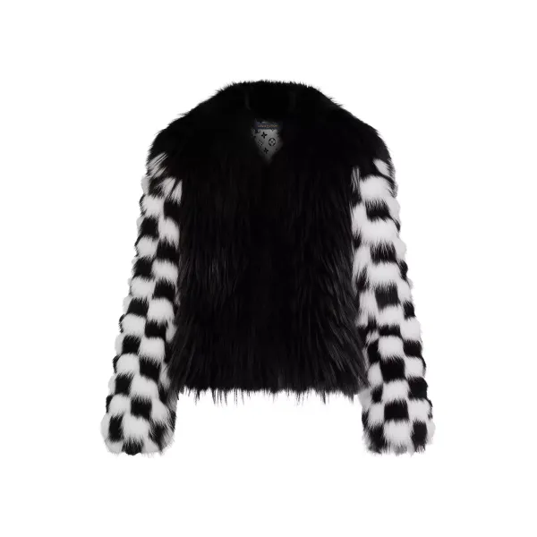 Damier Intarsia Fox Jacket