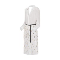 Dress With Embroidered Pleated Skirt