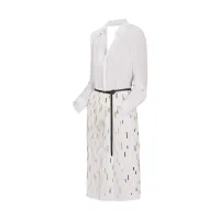 Dress With Embroidered Pleated Skirt