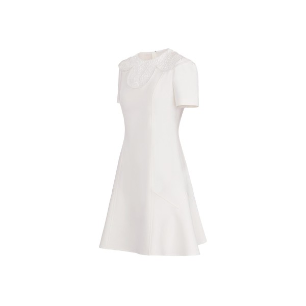 Dress With Embroidered Yoke