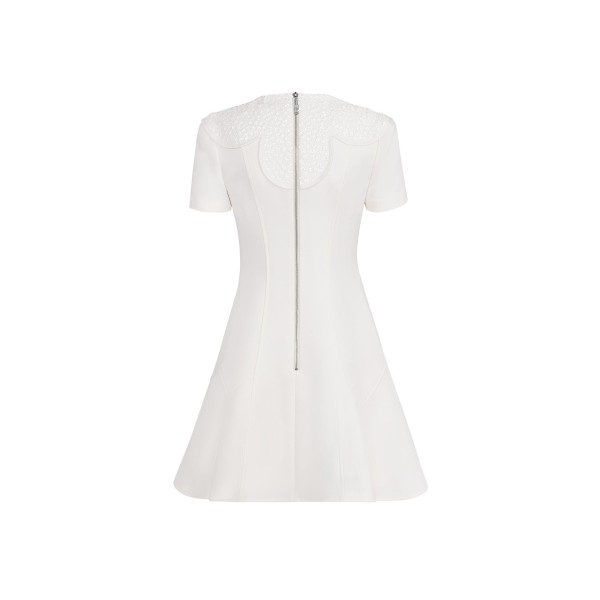 Dress With Embroidered Yoke