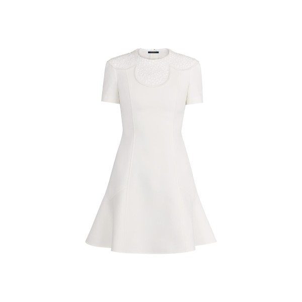 Dress With Embroidered Yoke