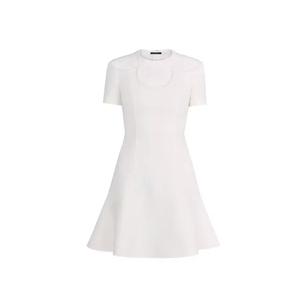 Dress With Embroidered Yoke