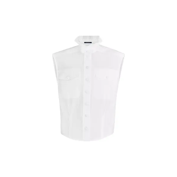 Embroidered Sleeveless Shirt