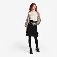 Floral Bi-Material Pullover