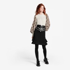 Floral Bi-Material Pullover