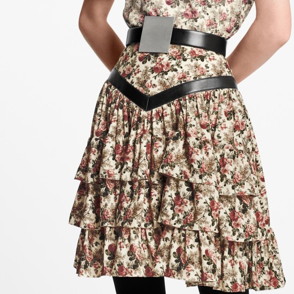 Floral Ruffled Skirt