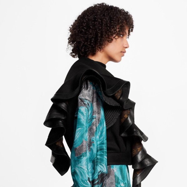 Gilet With Ruffled Cape