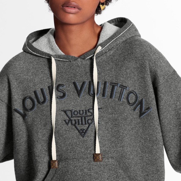 Hooded Pullover With LV Embroidery