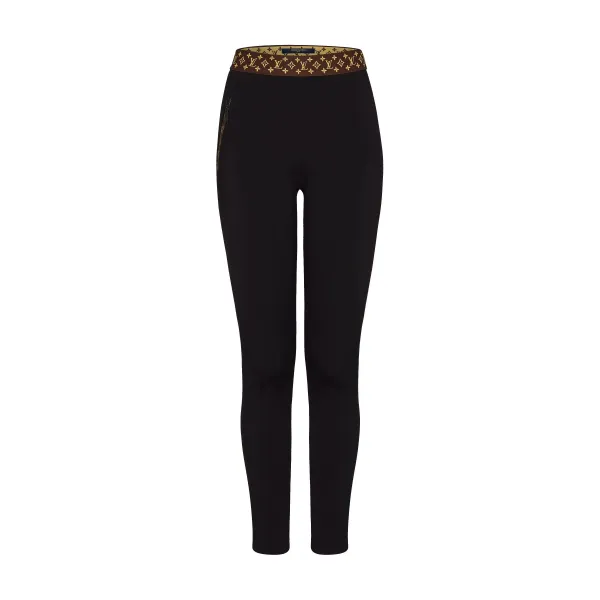 Leggings With Monogram Elastic Belt