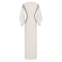 Long Evening Dress With Embroidered Lace