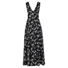 Long Print Sleeveless Evening Dress With Zip
