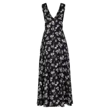 Long Print Sleeveless Evening Dress With Zip