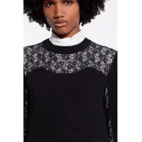 Long Sleeved Pullover With Lace Inserts