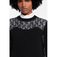 Long Sleeved Pullover With Lace Inserts