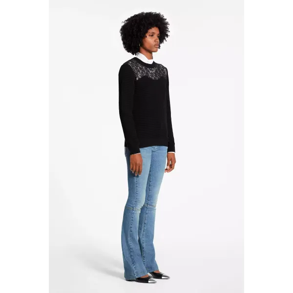 Long Sleeved Pullover With Lace Inserts