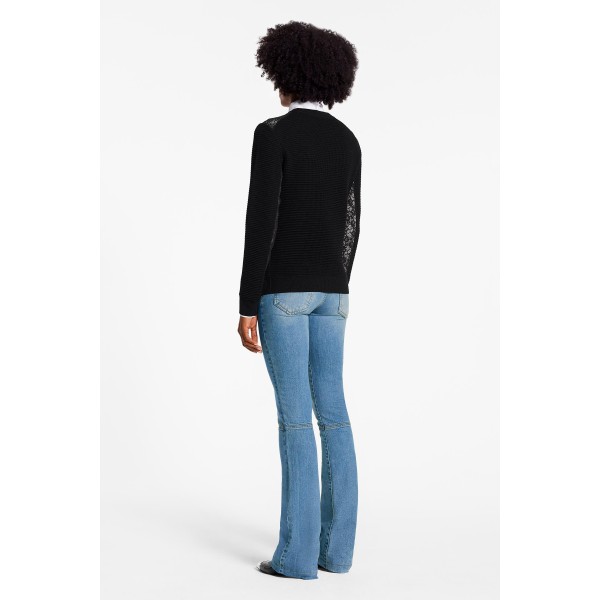 Long Sleeved Pullover With Lace Inserts