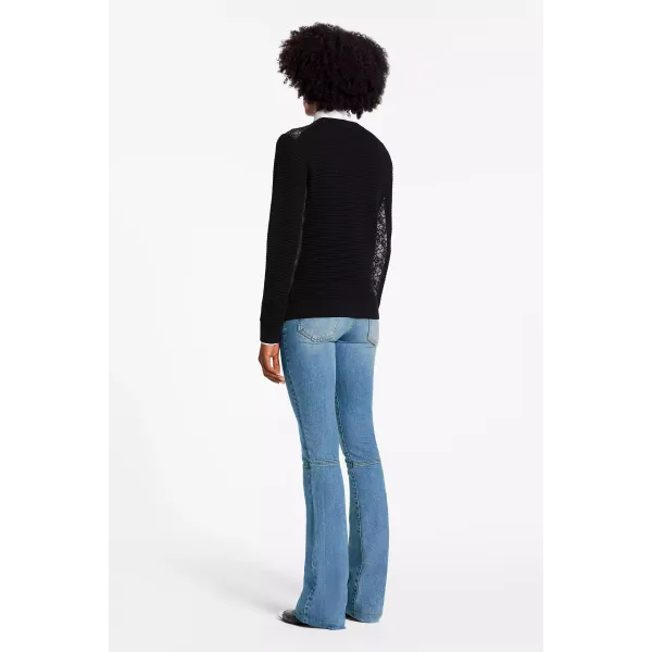 Long Sleeved Pullover With Lace Inserts