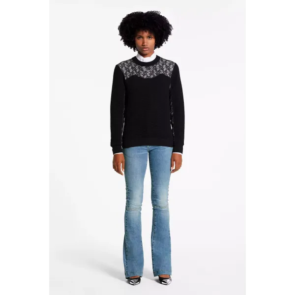 Long Sleeved Pullover With Lace Inserts