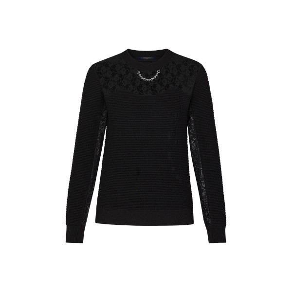 Long Sleeved Pullover With Lace Inserts