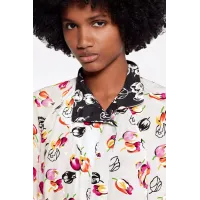 Long Sleeved Shirt With Asymmetric Opening And Collar