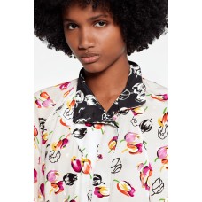 Long Sleeved Shirt With Asymmetric Opening And Collar