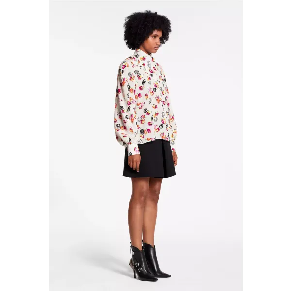 Long Sleeved Shirt With Asymmetric Opening And Collar
