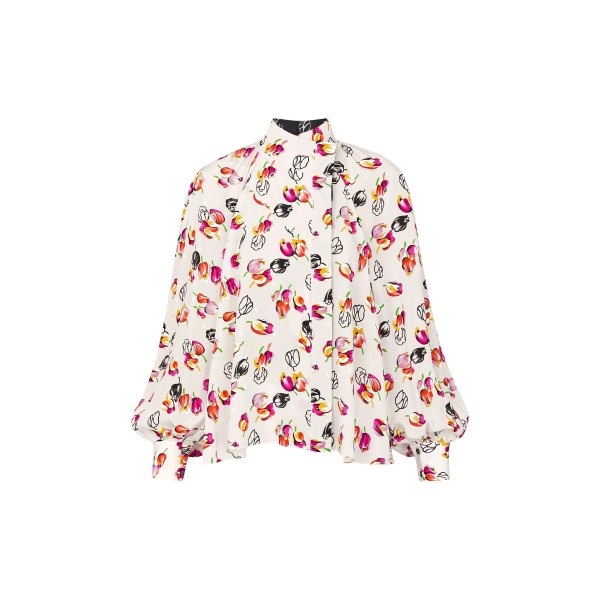 Long Sleeved Shirt With Asymmetric Opening And Collar