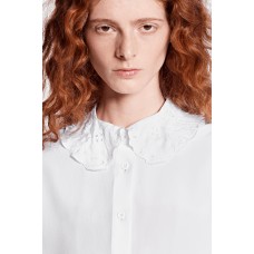Long Sleeved Shirt With Embroidered Collar