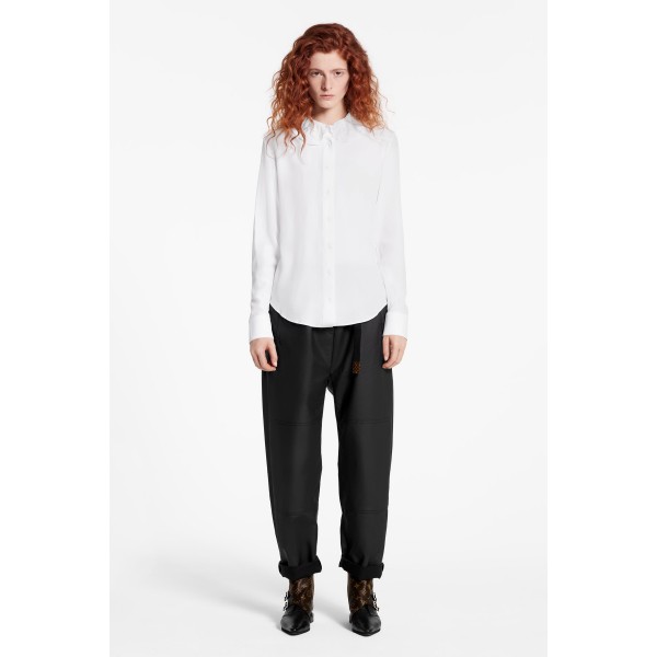 Long Sleeved Shirt With Embroidered Collar