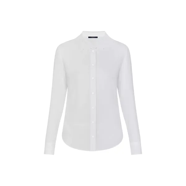 Long Sleeved Shirt With Embroidered Collar