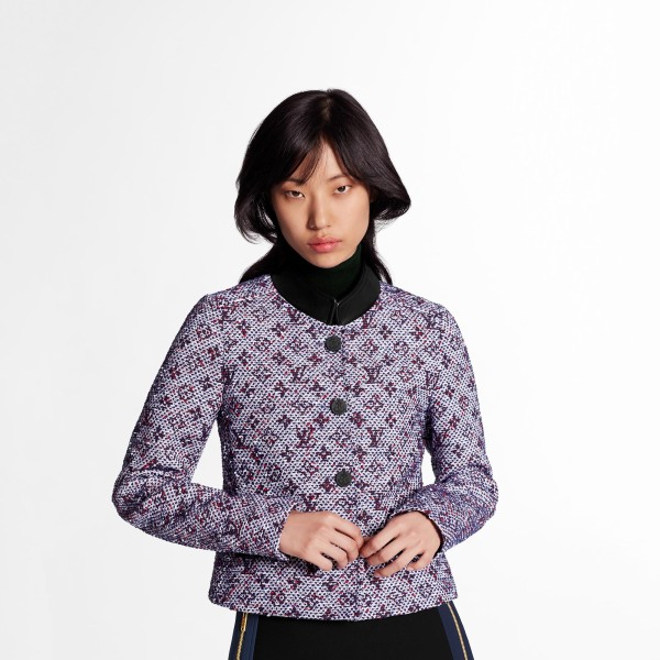 Lurex Monogram Tweed Fitted Jacket