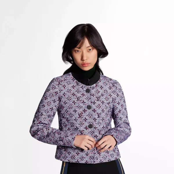 Lurex Monogram Tweed Fitted Jacket
