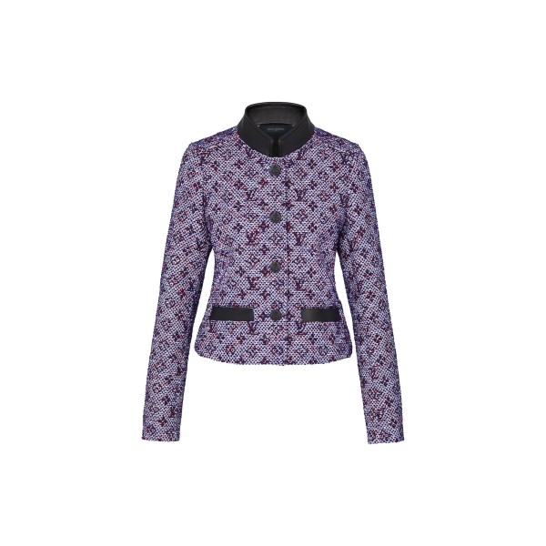 Lurex Monogram Tweed Fitted Jacket