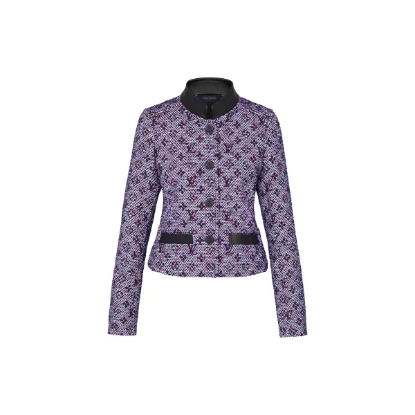 Lurex Monogram Tweed Fitted Jacket