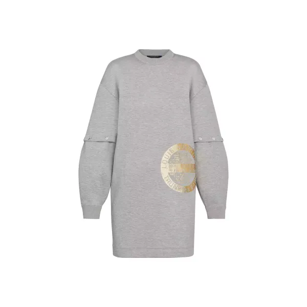 LV Stamp Sweatshirt Dress