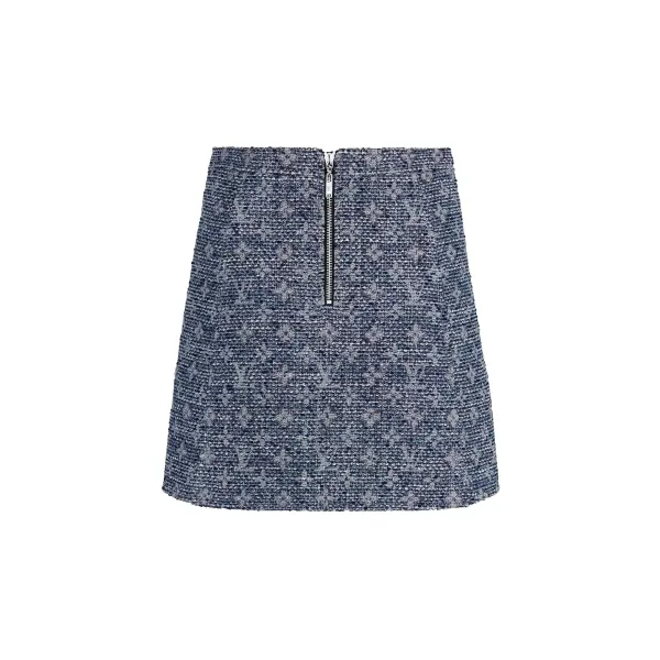 Monogram lurex tweed A-Line Mini Skirt
