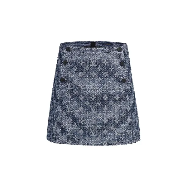 Monogram lurex tweed A-Line Mini Skirt
