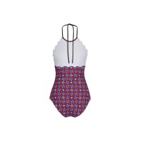 One-Piece Swimsuit With Scallop Hems