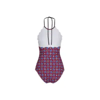 One-Piece Swimsuit With Scallop Hems