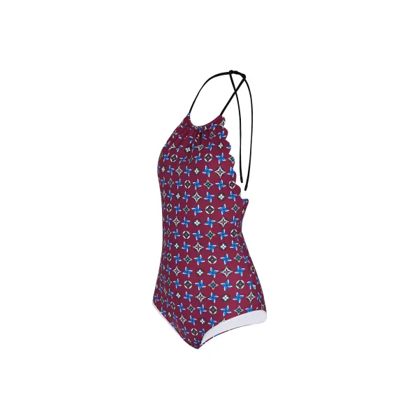 One-Piece Swimsuit With Scallop Hems