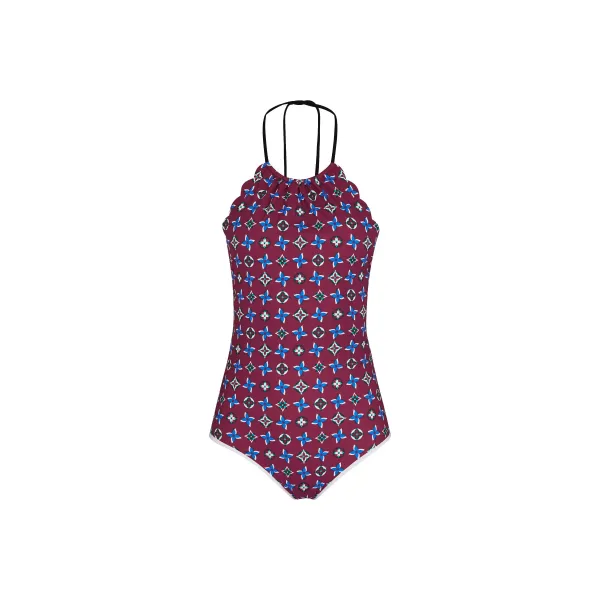 One-Piece Swimsuit With Scallop Hems