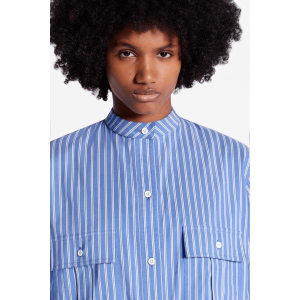 Oversized Shirt With Front Flap Pocket