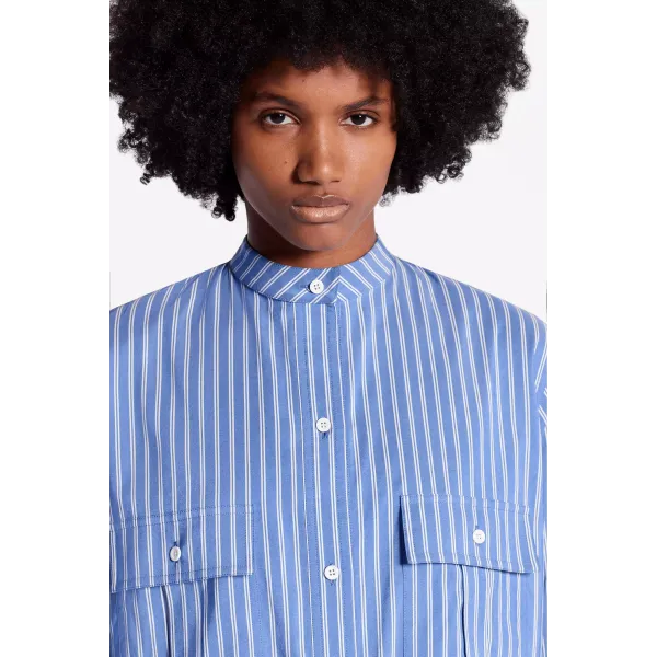 Oversized Shirt With Front Flap Pocket