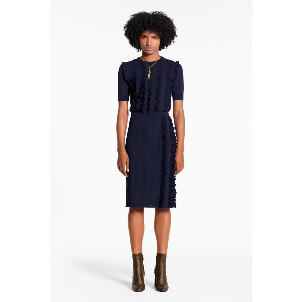 Pencil Skirt With Frills