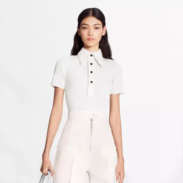 Polo-Style Knit Top