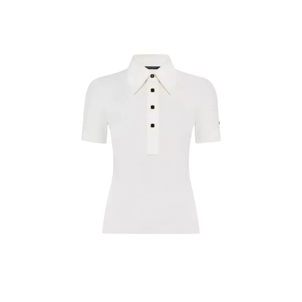 Polo-Style Knit Top