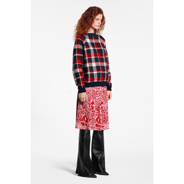 Printed Pleated Skirt