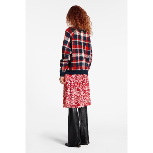 Printed Pleated Skirt