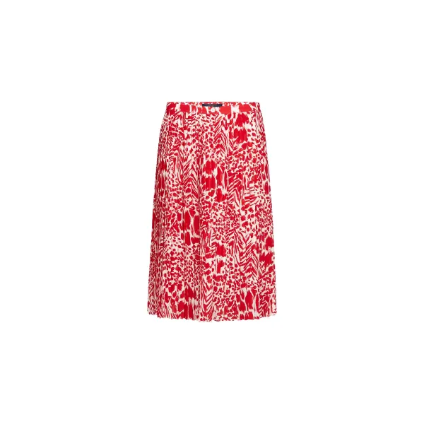 Printed Pleated Skirt